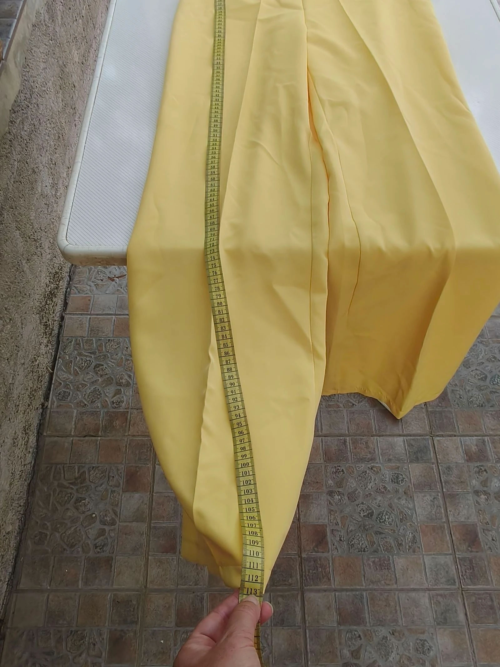 Flowy yellow wide-leg pants – photo 12